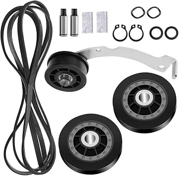 Dryer Rebuild Kit and Idler Pulley Set Compatible with, For Speed Queen and Tumble Dryers, Plastic Idler Wheel Assembly, For Laundry Machine Restoration,