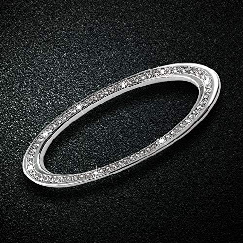 Jaronx Compatible with Ford Bling Steering Wheel Emblem, Crystal Bling Car Logo Decal Bling Accessories Compatible with Ford Edge Escape Expedition Explorer Fusion Ranger F150 F250 F350 2012-2021