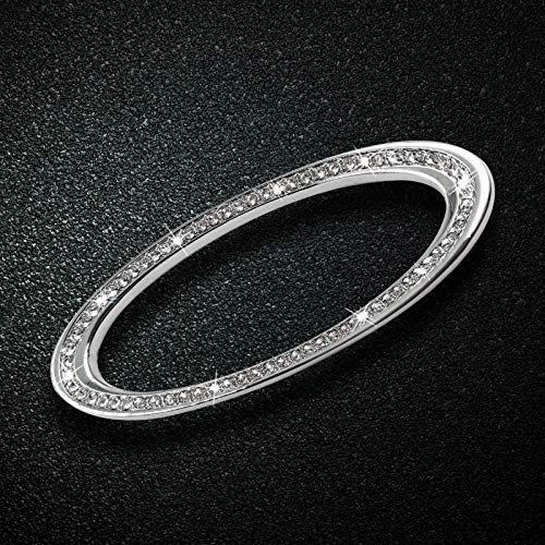 Jaronx Compatible With Ford Bling Steering Wheel Emblem, Crystal Bling Car Logo Decal Bling Accessories Compatible With Ford Edge Escape Expedition Explorer Fusion Ranger F150 F250 F350 2012-2021 #TOP23