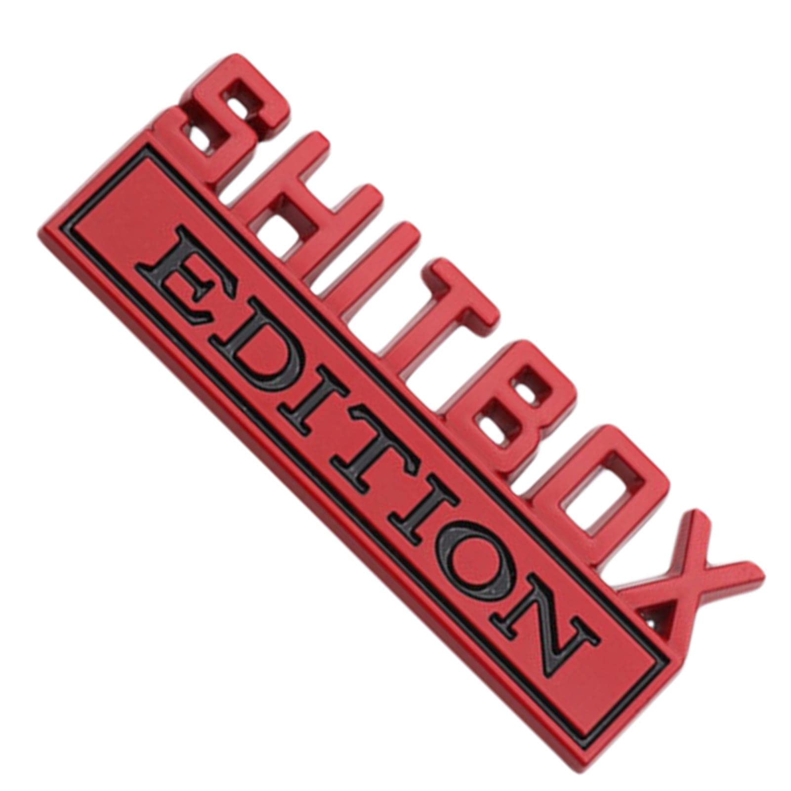 Autocollant Voiture "Shitbox" 3D - Badge Humoristique 8x3 Cm - Décoration Arrière Voiture Auto-adhésif