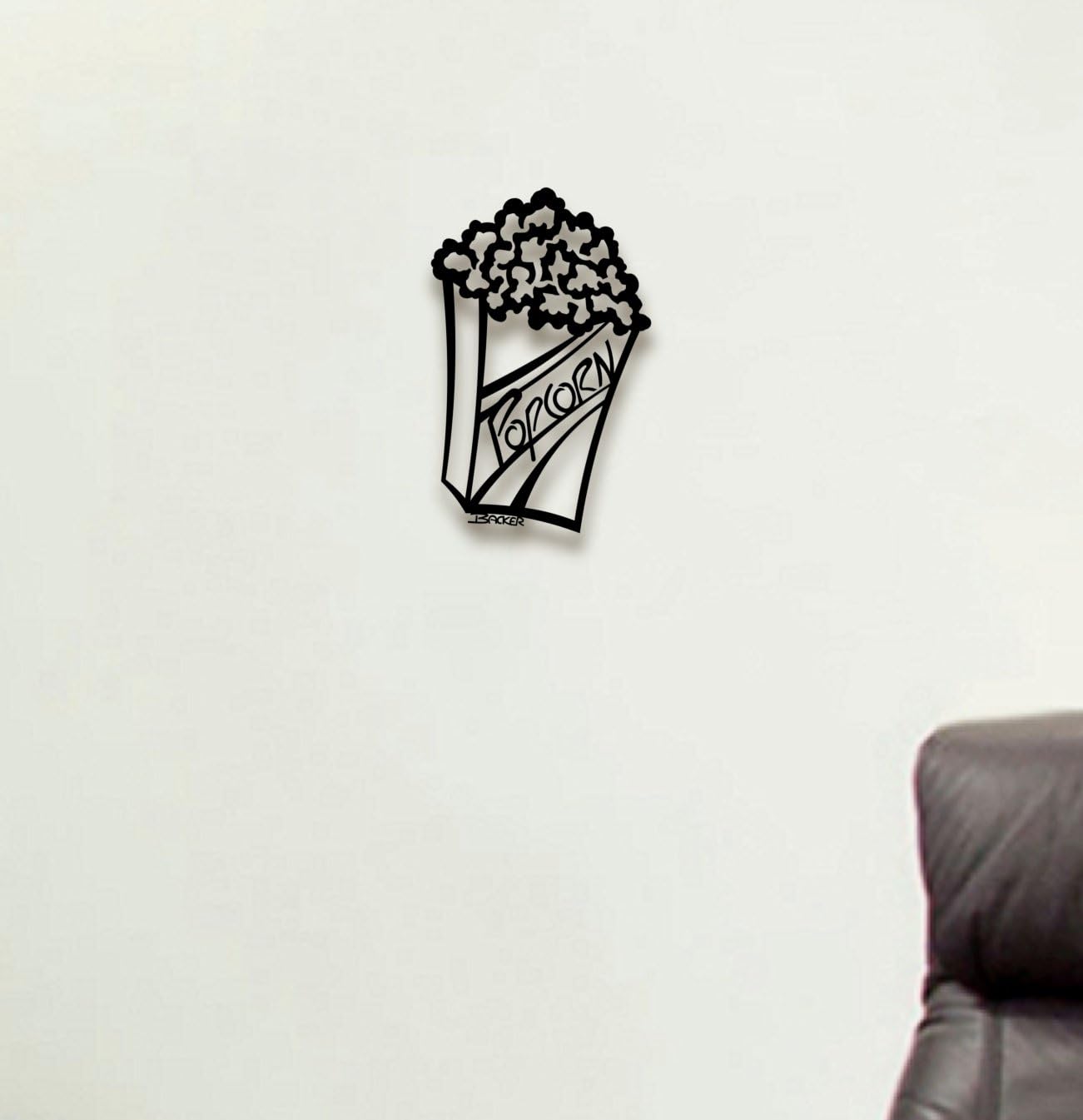 Popcorn Movie Art, Metal Movie Art, Black Metal Wall Art, Metal Wall Decor, Metal Wall Sculpture