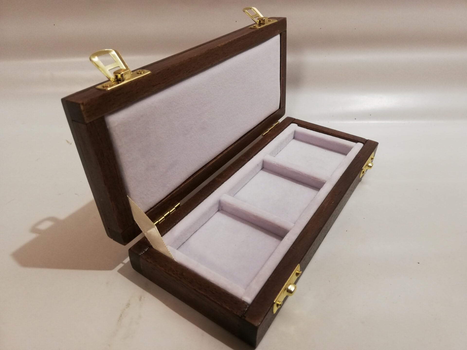 Coffret numismatique en Bois pour pièces et médailles – 3 Compartiments 50x50 mm, Velours Italien Personnalisable, Artisanat Fait Main