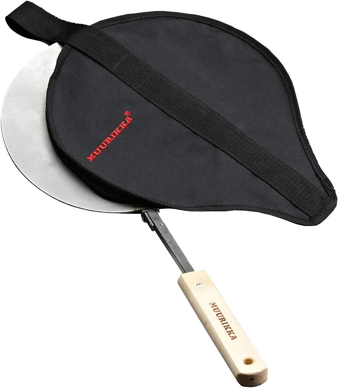 MUURIKKA Light Camping Frying Pan Leisku with Folding Handle and Cover Bag