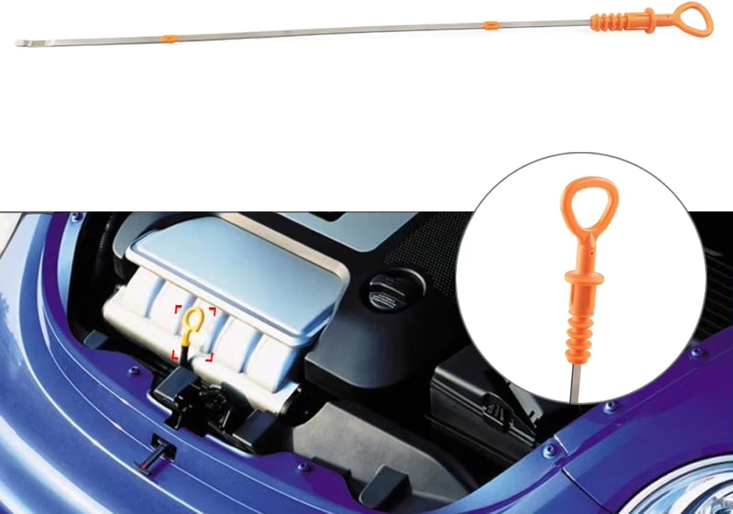 Oil Level Dipstick Car Oil Dipstick Oil Level Sensors for Vw for Golf for L4 2010-2013 for Jetta 1999-2005 for Passat 2000-2002 Car Engine Oil Dipstick 06B115611R