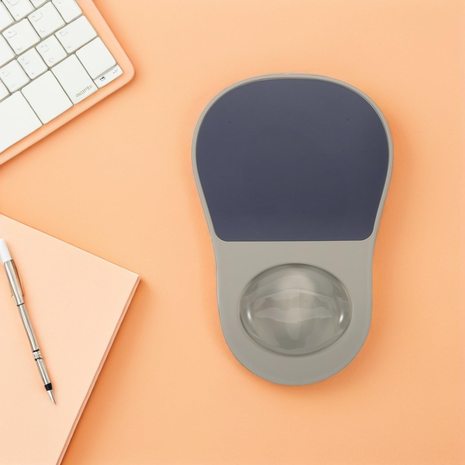 Ergonomisches Mauspad mit Handgelenkauflage Tiefblau Weiches Material Maus Handgelenkstütze für Computerarbeit und Büroeinsatz