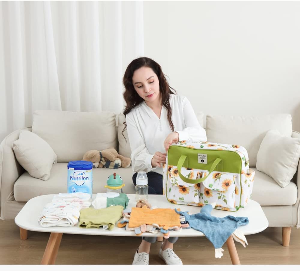 Kamay's Mummy Shoulder Bag Diaper Bag Chic Nappy Changing Bag Tote/Messenger Style Large with Changing Mat, Adjustable Straps