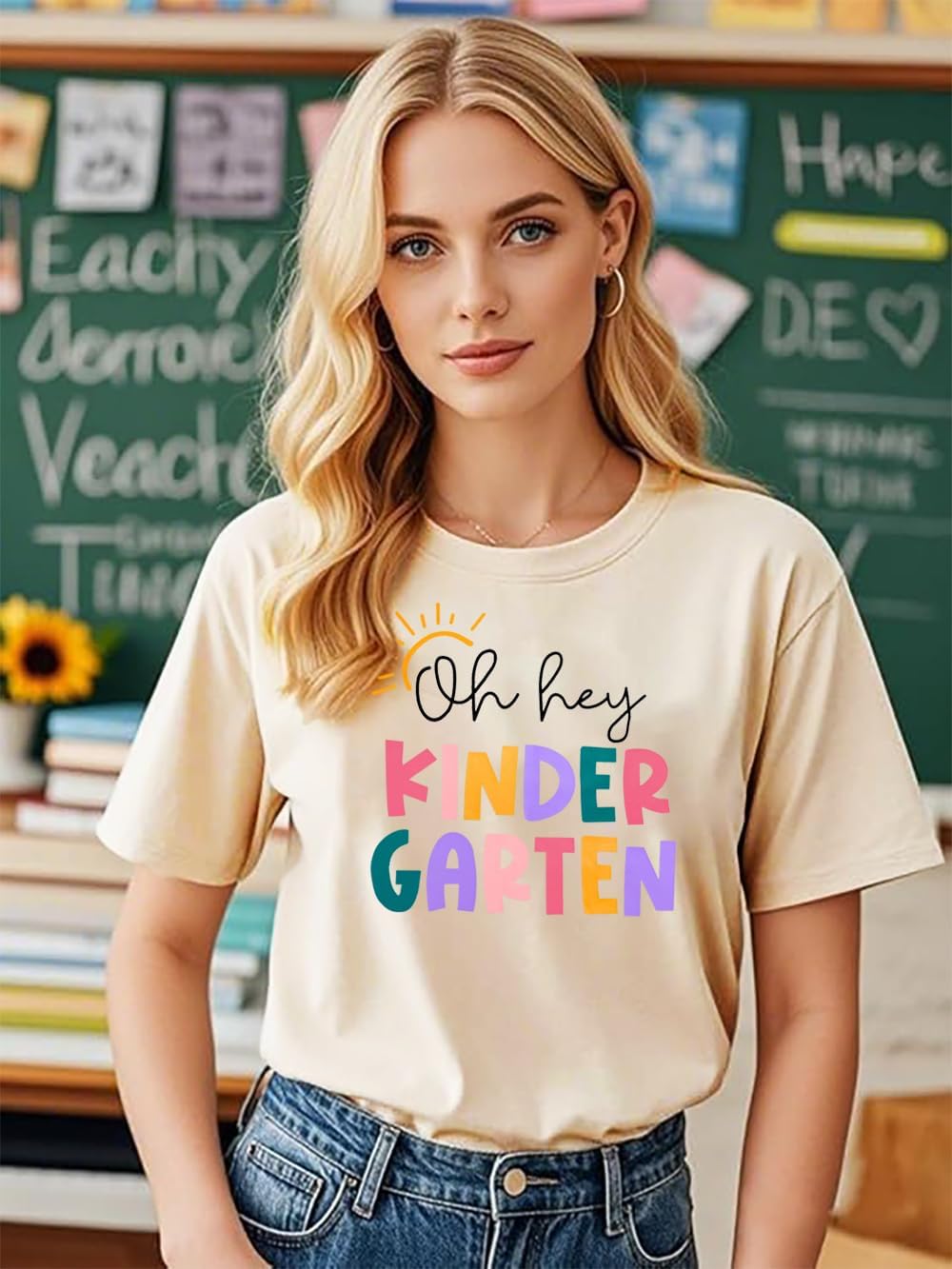 Women Kindergarten Teacher Shirts Wildflowers Teacher Tee Retro Teacher Life Short Sleeve Tshirt Appreciation Gifts - Image 2