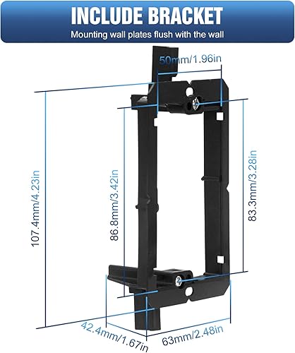 Miniatura 4 de VCELINK Cable de placa de pared con soporte de montaje, cubierta de salida de cable de apertura de goma flexible de una sola banda para cables de