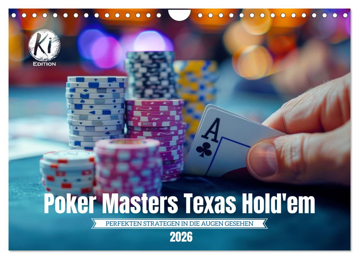 Poker Masters Texas Hold'em UK-Version (Wall Calendar 2026 DIN A4 Landscape), CALVENDO 12 Month Wall Calendar — image 1