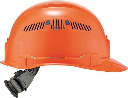 Miniatura 9 de Casco duro ventilado estilo gorra, con suspensión de trinquete, Clase C, Ergodyne Skullerz 8972, naranja