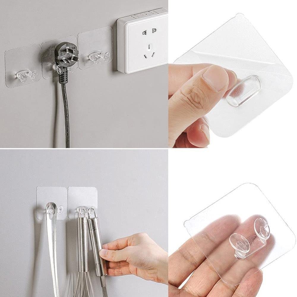 1/5/10/20/30/50/100Pcs Wandhaken No Trace Halterung Stecker Mehrzweckhaken Schlafzimmer Küche Kleinigkeiten Haken Handtuch Schlüssel Lagerregal,50 Stück