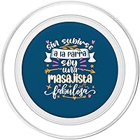Vista 2 de Una Masajista Fabulosa Divertida Mujer Uniforme Masajes PopSockets MagSafe PopGrip para iPhone