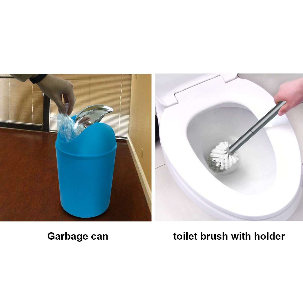 Juego de accesorios de baño, juego de regalo de plástico de 6 piezas, soporte para cepillo de dientes, vaso para cepillo de dientes, dispensador de jabón, jabonera, soporte para cepillo de inodoro,
