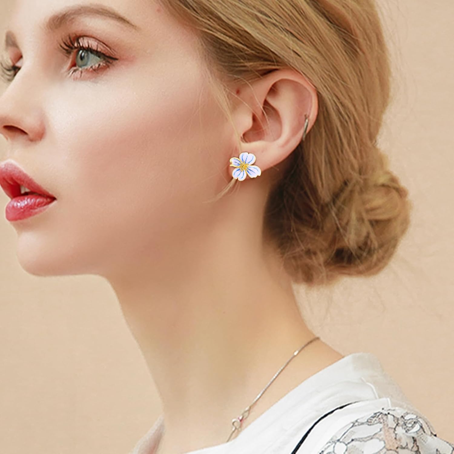 Clip on Earrings Women, 14K Gold Plated Earrings for Sensitive Ears, Fashion Women's Earrings Jewelry Birthday Gift for Wife Grandma Daughter Girls on Christmas Thanksgiving - Image 2