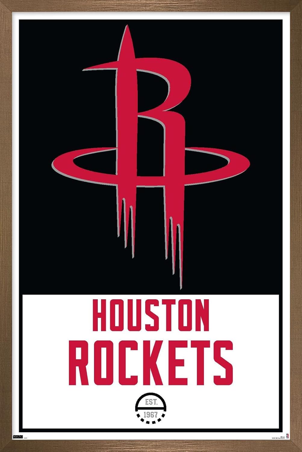 Trends International NBA Houston Rockets - Logo 21 Wall Poster, 22.375" x 34", Premium Unframed Version