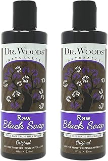 Dr. Woods Raw African Black Moisturizing Liquid Soap, 16 Ounce