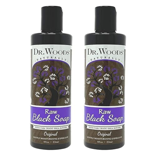 Jabón de casta hidratante negro crudo de Dr. Woods, 16 onzas, 16 onza, Negro