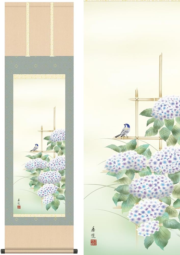 四季薫風／しきくんぷう 幅44.5×高さ約164cm 西尾香悦／にしおこうえつ