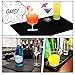 IMIYOKU Bar Mat Set of 3 Rubber Bar Service Spill Mat for Cocktail Bartender Coffee Bar or Countertop Mats Glass Drying Mat (Black, 18