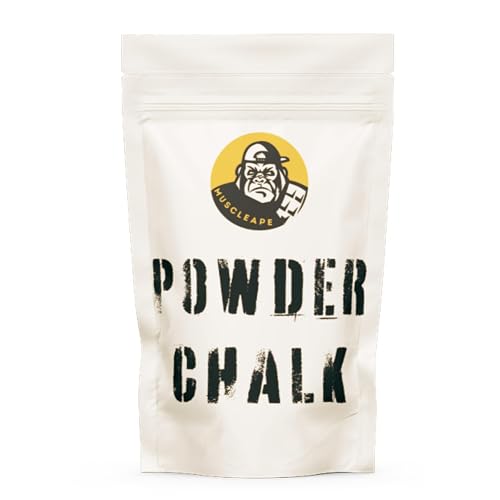 Muscleape Chalk Powder for Superior Grip. 100gm Premium Non Dust Chalk for Weightlifting, Bodybuilding, Powerlifting, Calisthenics and Other Sports.Non Allergic. Makes Your Grip Dry & Strong.