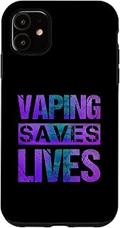 iPhone 11 Vaping Saves Lives Purple Teal Adults Like Flavors Vape Ban Case