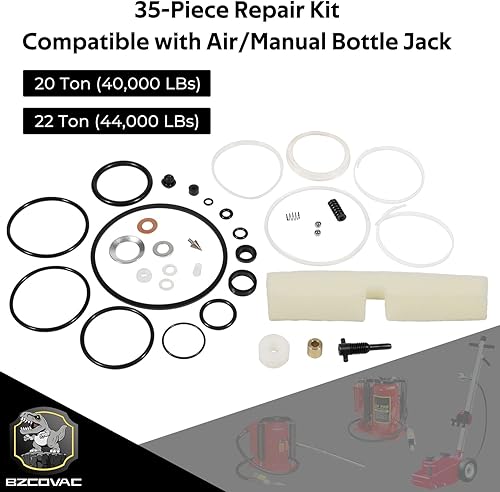 Miniatura 2 de Kit de reparación de gato de botella hidráulico de aire de 20/22 toneladas, kit de sellado de gato de botella neumático y manual