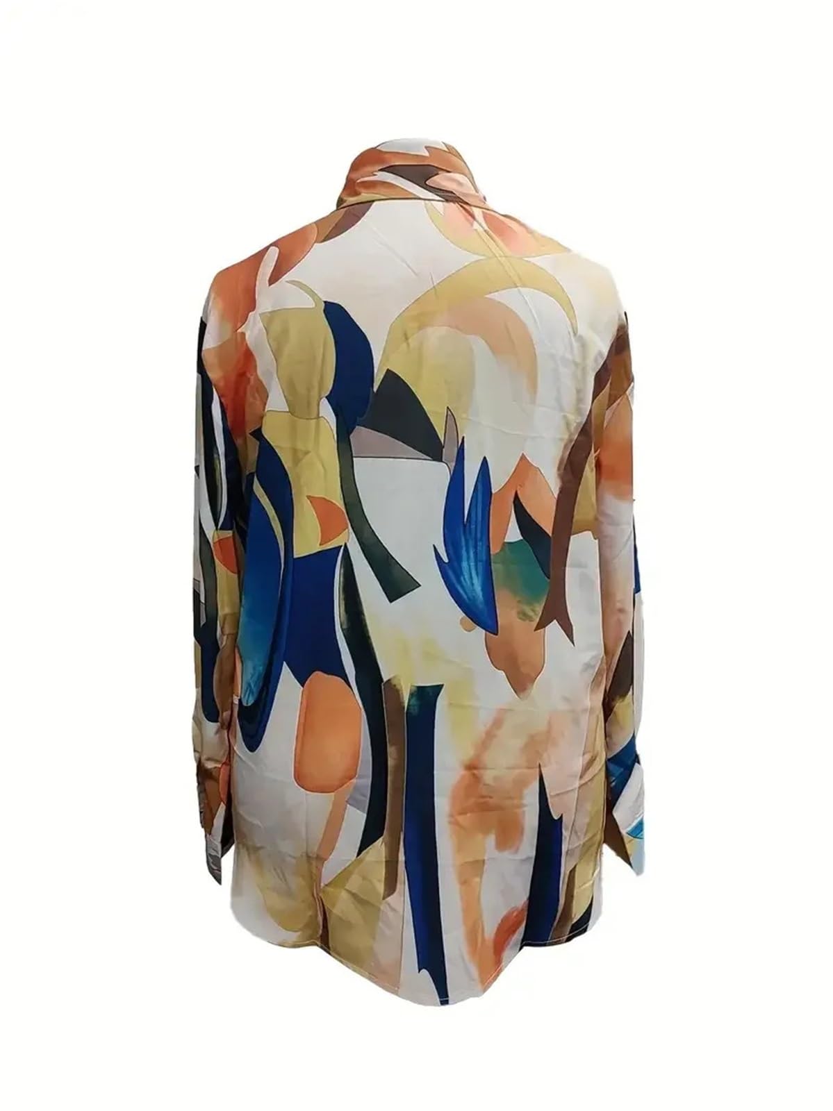 Copricostume Donna Taglia 1XL-5XL Camicia Elegante Da Donna Con Scollo A V | Camicetta casual da donna a maniche lunghe(5XL)