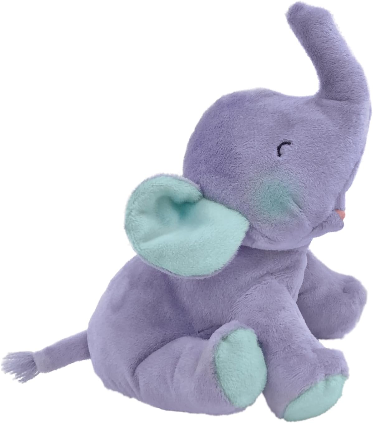 MerryMakers If Animals Kissed Good Night Soft Plush Baby Elephant Stuffed Animal Toy, 8-Inch, from Ann Whitford Paul's If Animals Kissed Good Night Book Series, Purple (1862)