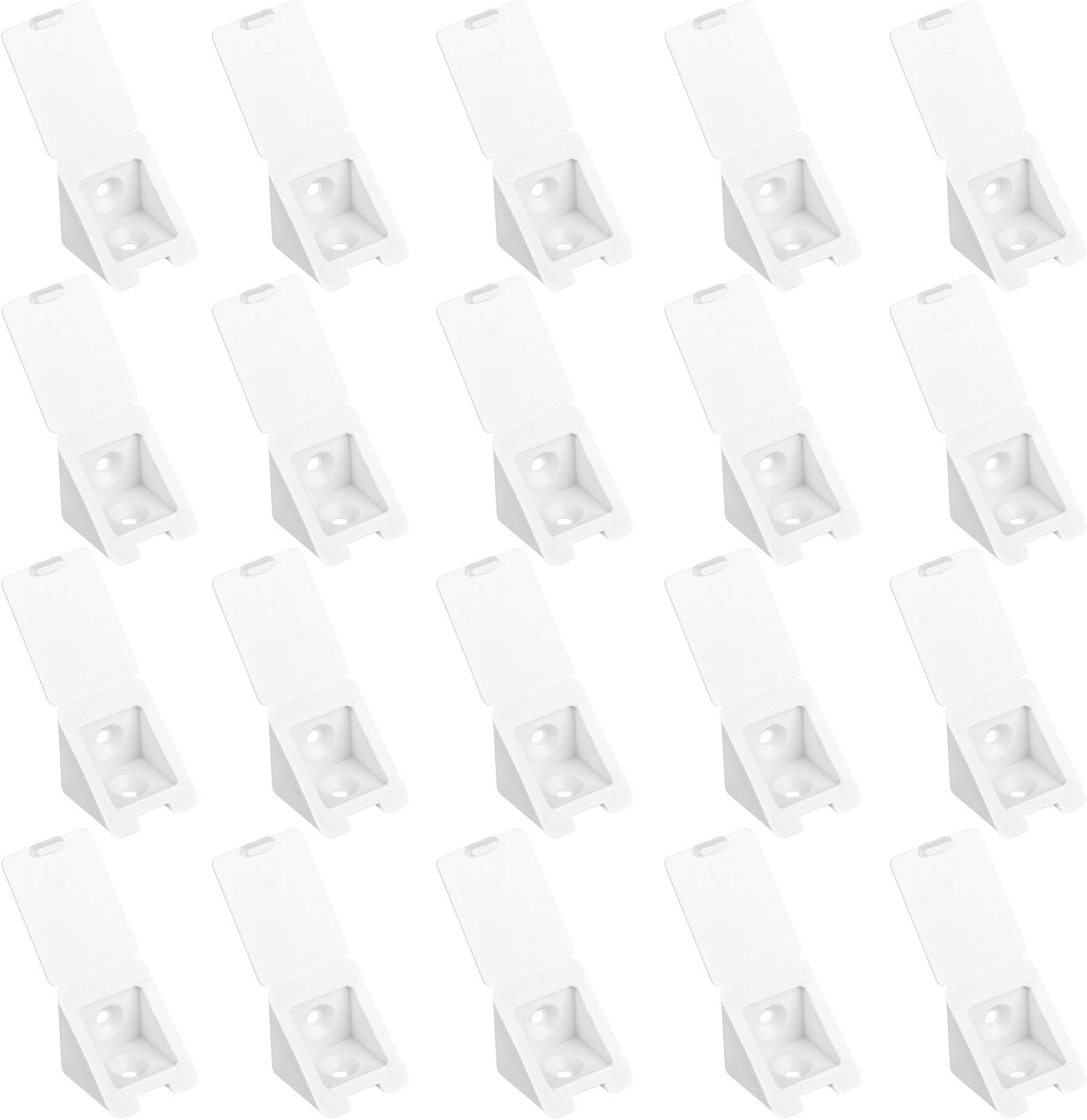 LouMaxx equerre etagere blanc - 20 unités 22x22x23mm - equerre ...