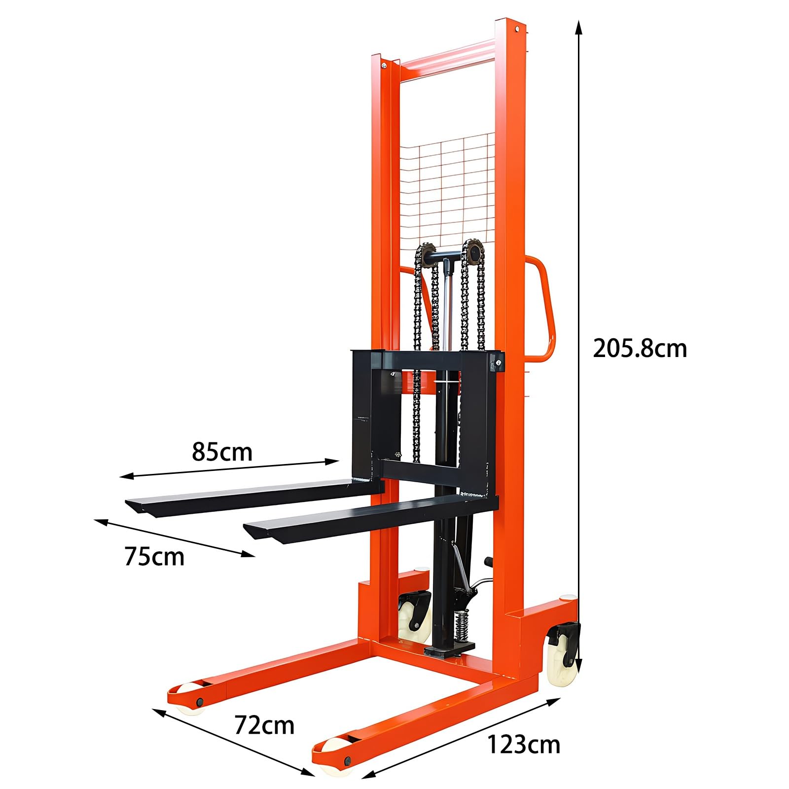 stół podnośny Ręczny hydrauliczny wózek podnośnikowy o udźwigu 1000 kg i wysokości 160 cm do układania w magazynie