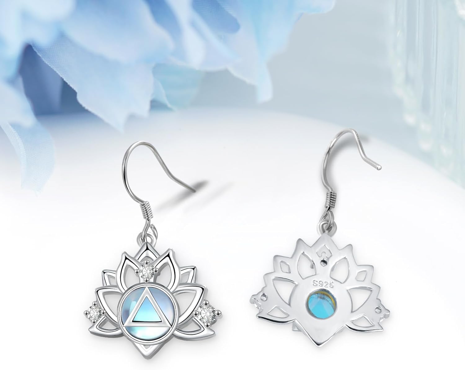 Sobriety Gifts for Women 925 Sterling Silver Alcoholics Anonymous Earrings AA Recovery Symbol Sobriety Alcoholics Anonymous Gifts for Women Men - Image 3