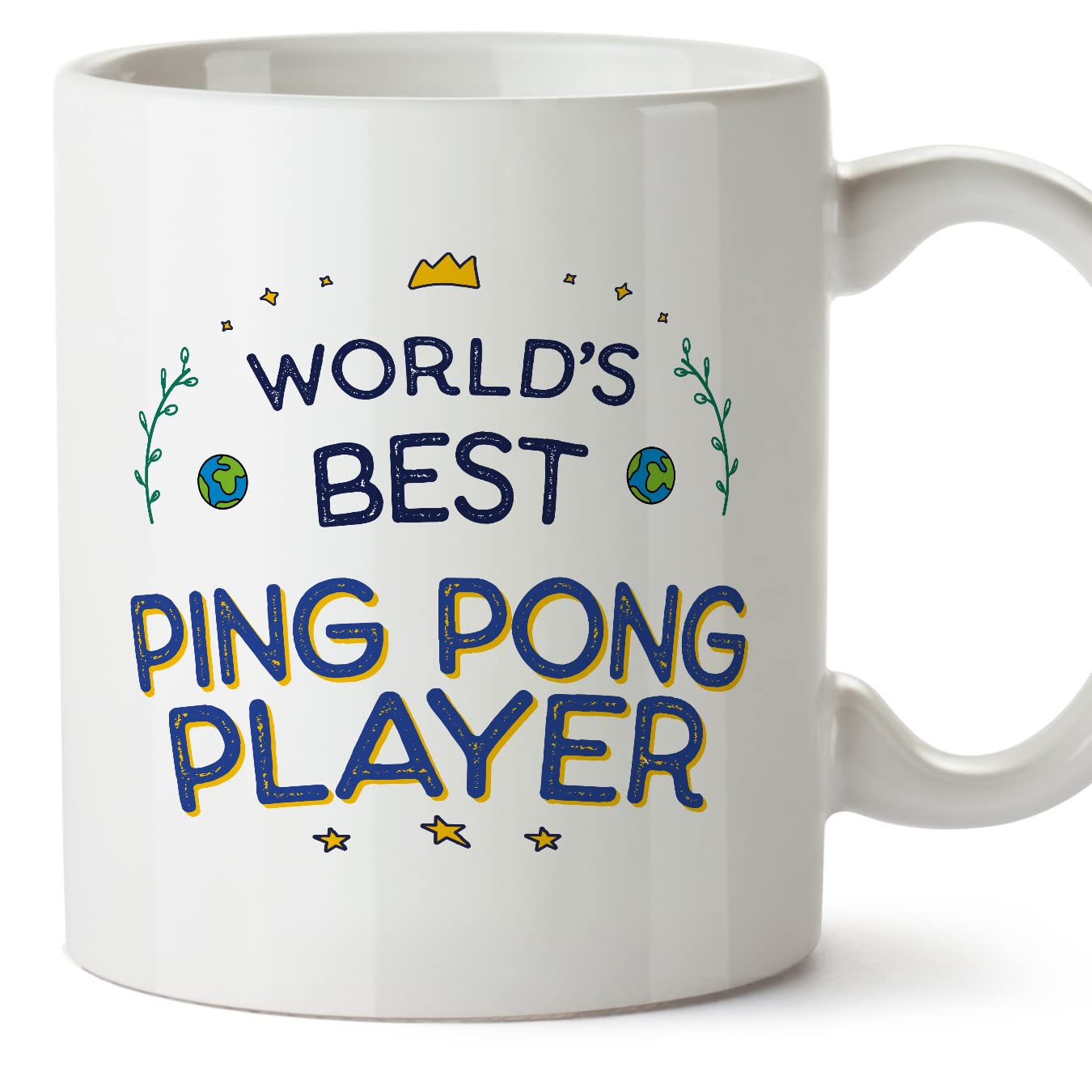 MUGFFINS PING Pong Player Mug - in English - World's Best - Funny Gift for Colleagues - Ceramic 11oz Mug โ image 1