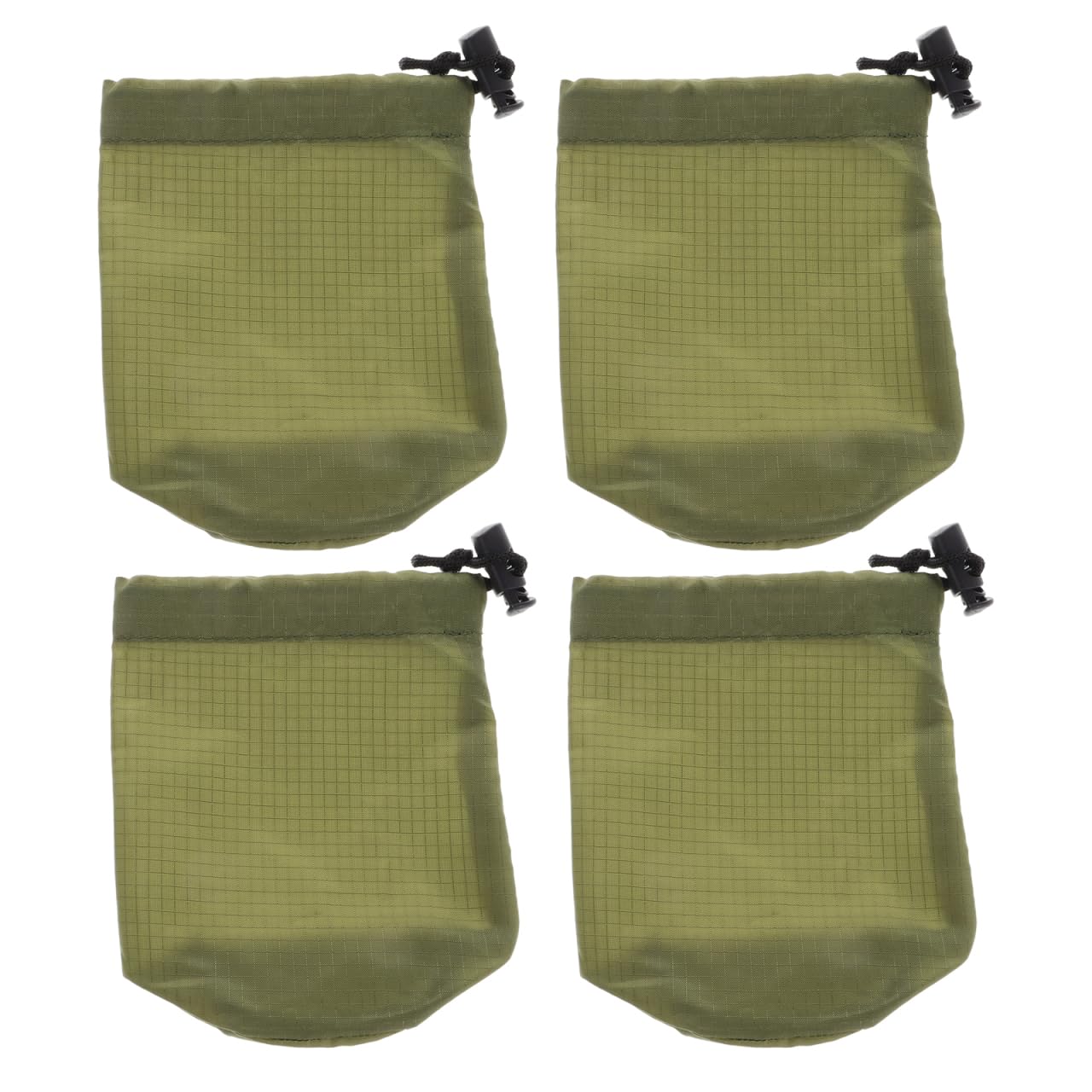 4pcs Water-resistant Nylon Drawstring Bags for Rain Gear Storage round Bottom, Small Utility for Travel Organization and Day Trips