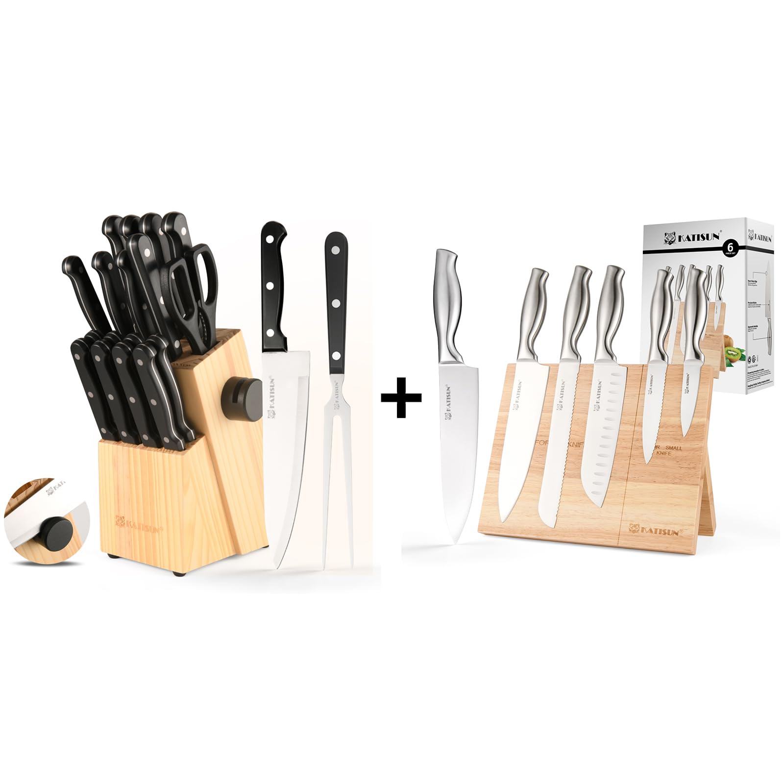 Amazon.com: KATISUN 25-Piece Knife Set, German Steel, Durable and