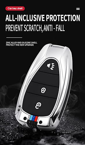 Miniatura 9 de HIBEYO Aleación + TPU doble protector plegable llavero para Chevrolet Onix Equino Orlando Cruze Spark Sonic Camaro Volt Bolt Trax Malibu Blazer