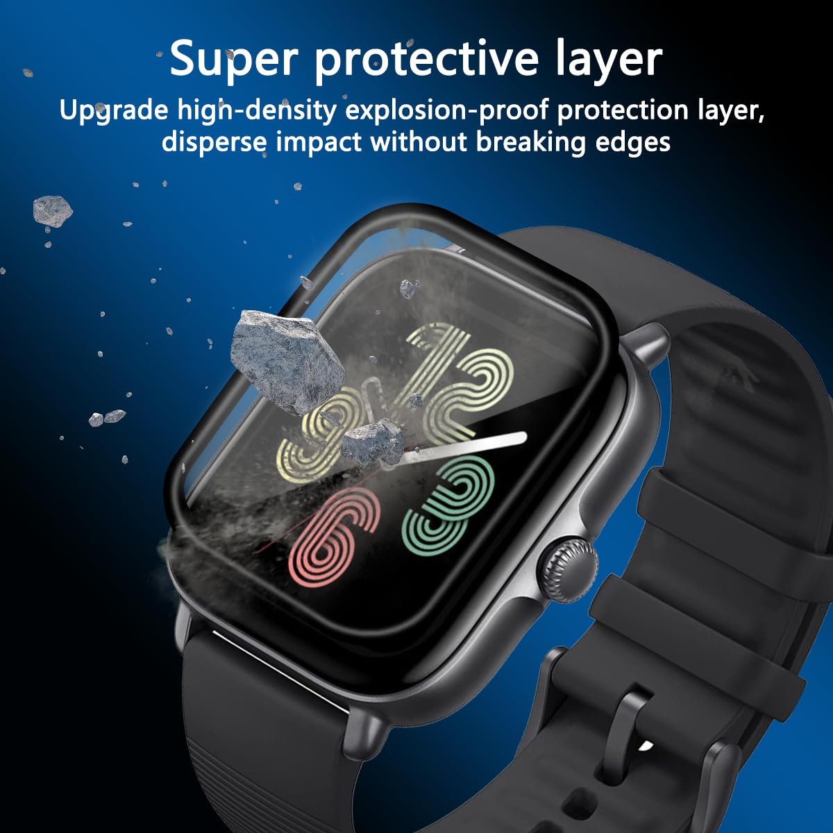 Carplay Audi A4 B9 2 Pellicole In Vetro Temprato 3D Per Amazfit GTS 4 Mini - Schermo Curvo, Resistente 9H Protezione Vetro 3D Full Cover Per Amazfit GTS 4 Mini - Foto 6