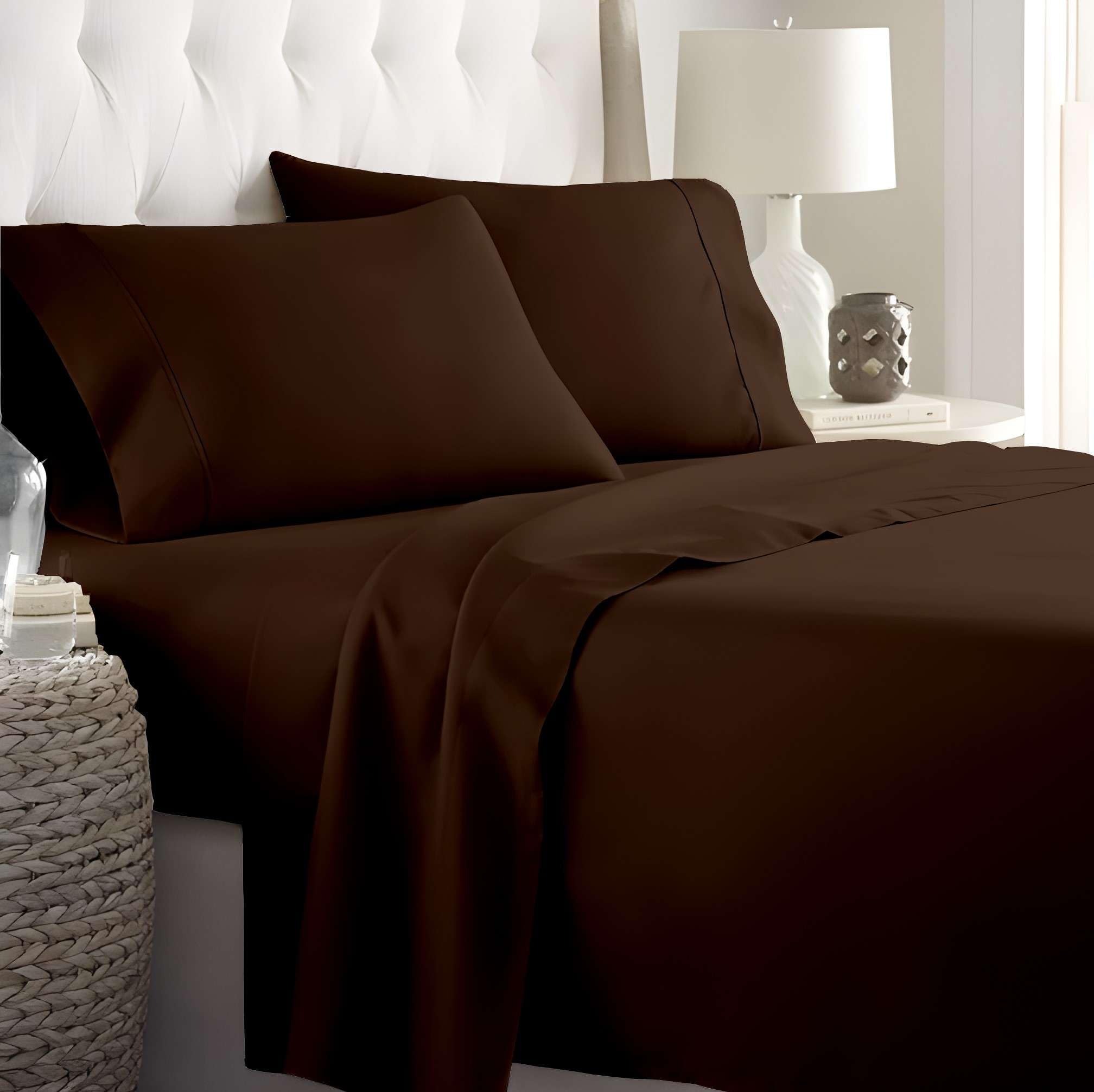 SlumberWell Bettlaken-Set King Size – 100% ägyptische Baumwolle, 4-teilig Mit Tiefen Taschen