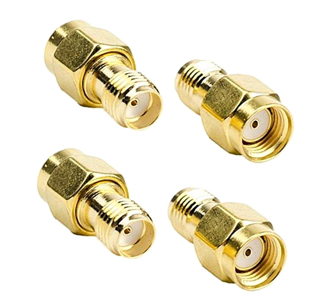 Buy BeElion 4Pack RF Coaxial SMA Male to RP SMA Female Pin Jumper