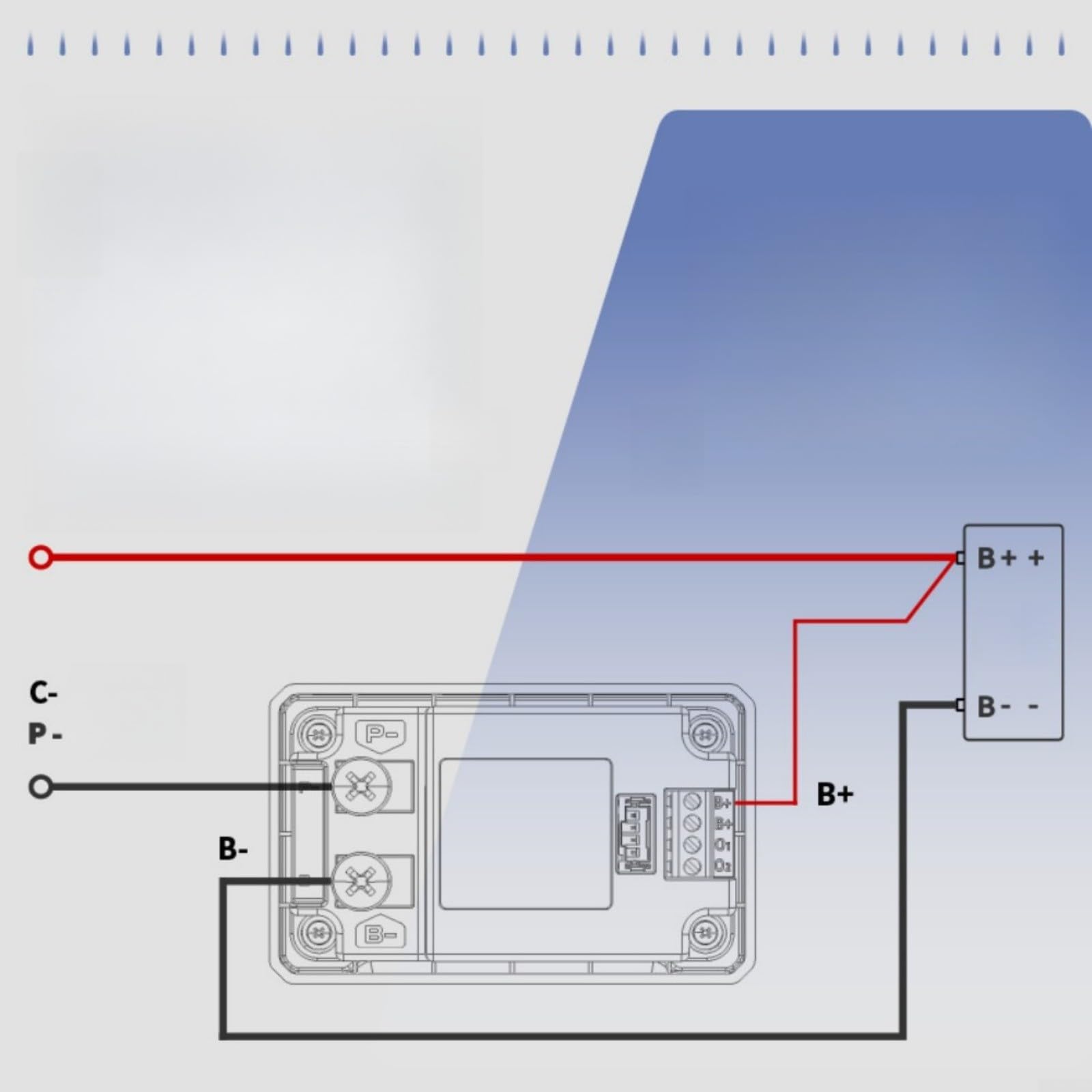 Medidor digital multifunción 8-80 V, tiempo real para monitor de batería, voltaje, corriente, temperatura SOC, alertas programables, EV solar