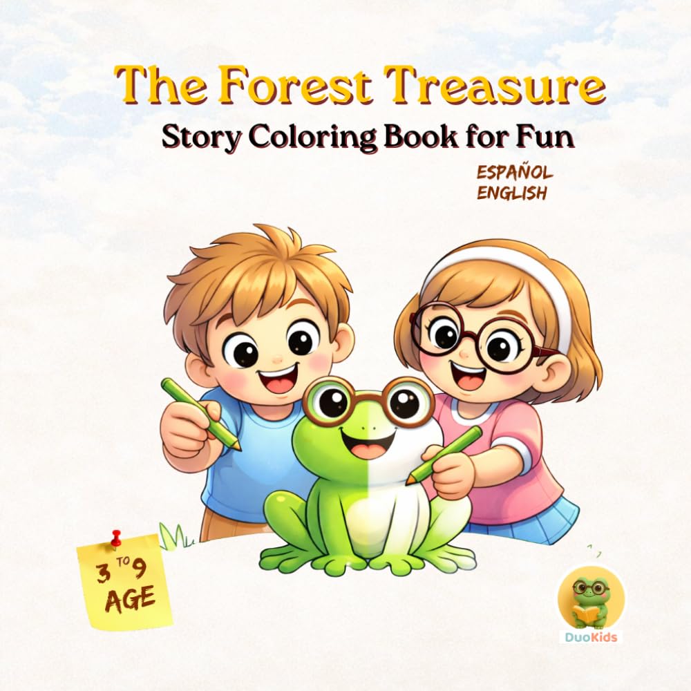 “Treasure Map: Color, Read & Enjoy!” DUOKIDS: "A fun and interactive coloring book for kids ages 3–9. Follow the treasure map, color the scenes, and ... while learning values and having fun!"