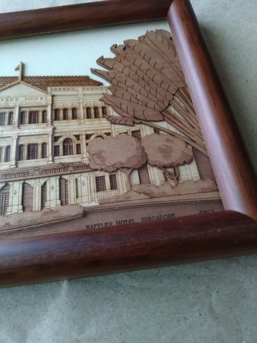 シンガポール　ラッフルズホテル　熱帯植物リトグラフ　額装仕立て シンガポール ラッフルズホテル 熱帯植物リトグラフ 額装仕立て 絵画