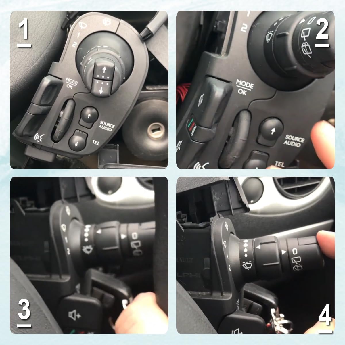ZAMDOE 8201359195 Commodo Clignotant pour Renault Clio 3 Kangoo 2 pour Renault Modus Grand Modus [2004-2012] Comodo essuie Glace 7701068115 Commande essuie-Glace, Lave Glace, réglages Radio