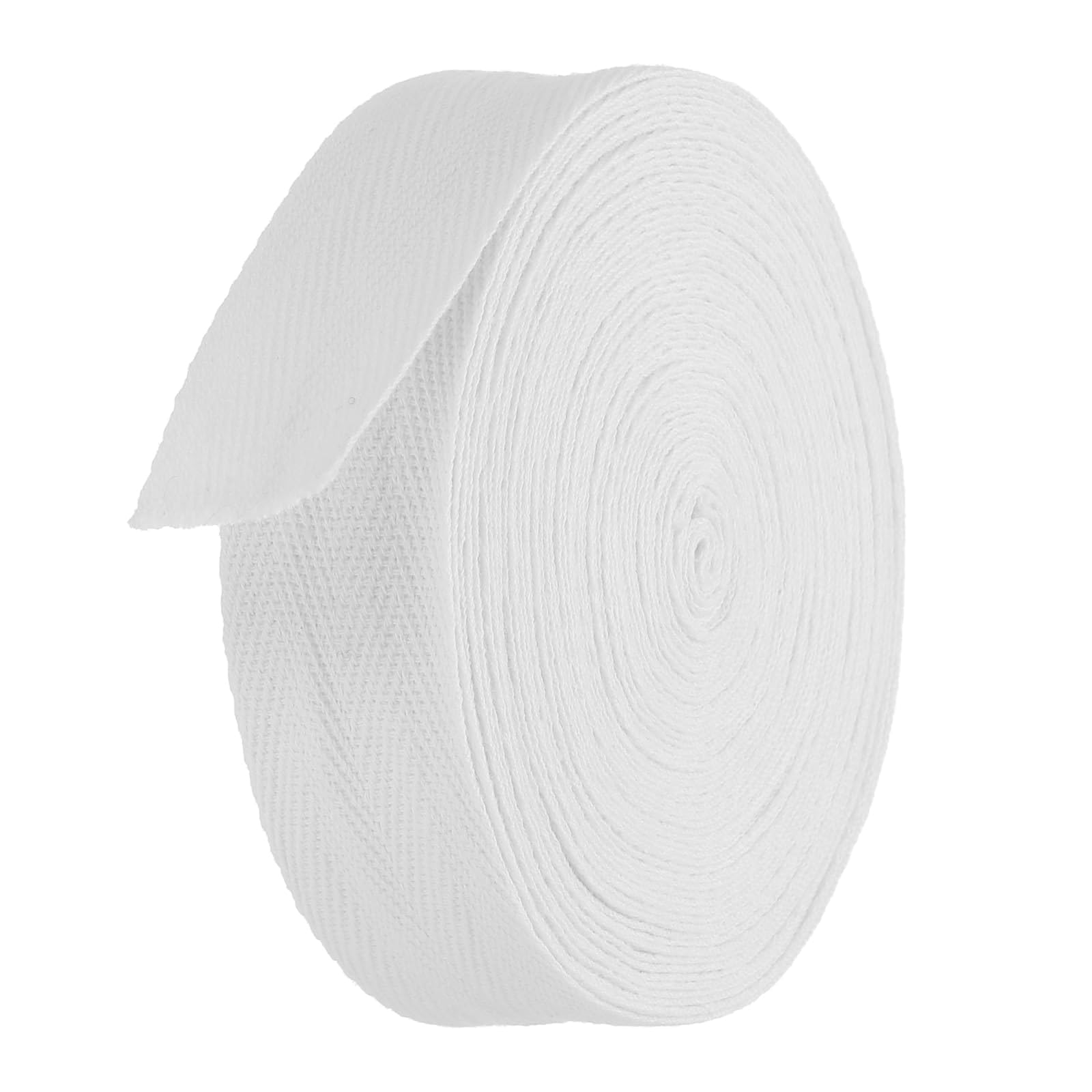 TA-VIGOR Cotton Twill Tape Ribbon 30mm, 10 Yards Bias Binding Tape Bunting Tape Soft Natural Herringbone Webbing Tape Roll for Sewing Dressmaking Gift Wrapping DIY Craft, White
