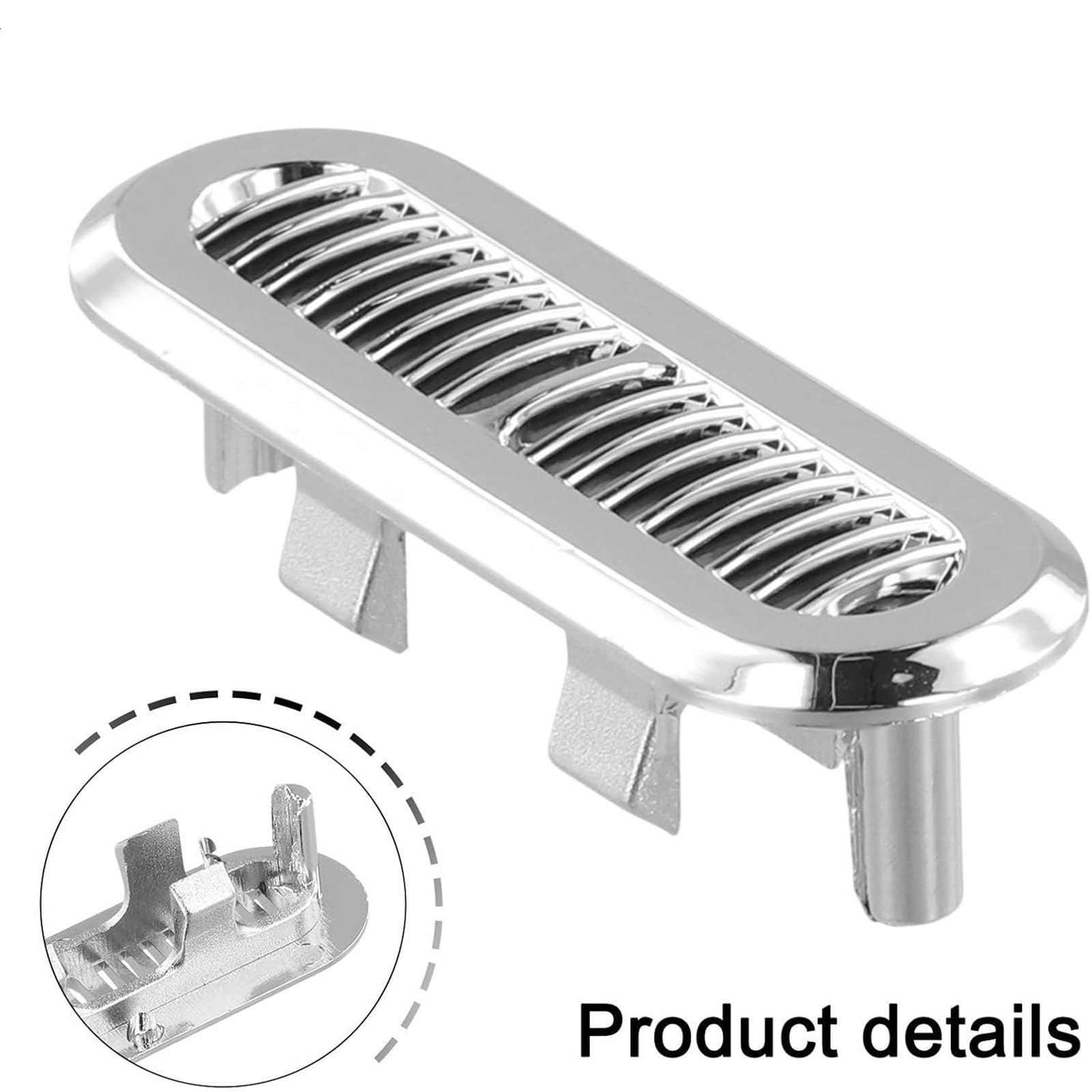 4 Pezzi Coperture per Troppopieno per Lavandino del Bagno, In Plastica ABS Cromata Inserto Ovale Tappi Rotondi per Scarico del Bacino Parti di Ricambio Decorative