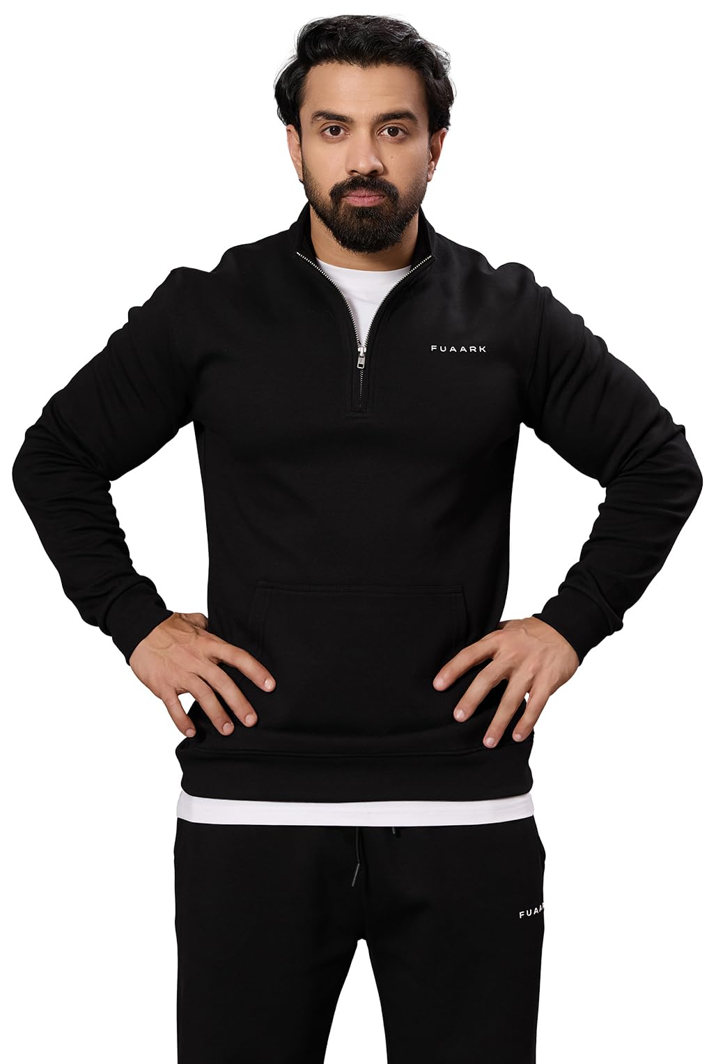 fuaark Mens Eclipse High Neck Pullover with Zip Closure-picture-44