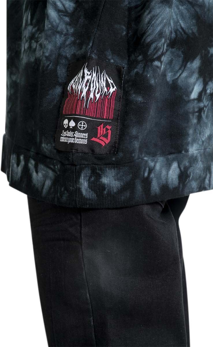 Rock Rebel by EMP Herren graues Sweatshirt im Batik-Look