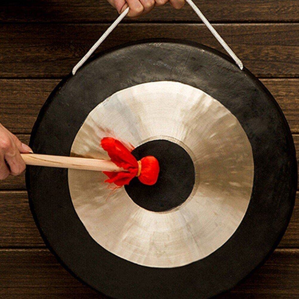 Strumento Di Gong Cinese, Gong Di Strumenti a Percussione Tradizionale Cinese Con Chau Gong Decorativo in Legno Per L'ufficio Di Casa