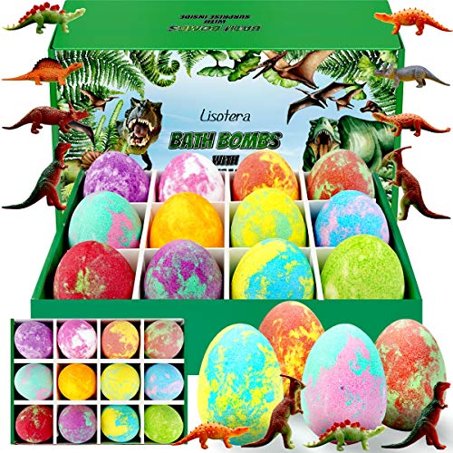Bath-Bombs-for-Kids-with-Toys-Inside-for-Girls-Boys-Surprise-12-Set-Dinosaur-Eggs-Bubble-Bath-Fizzies-Gentle-Kids-Safe-Handmade-Spa-Bath-Fizz-Balls-Foam-Kit-Birthday-Christmas-Easter-Day-Gift