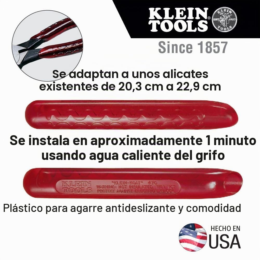 Klein Tools 89 mangos de repuesto, mango de plástico para alicates de 8 a 9 pulgadas, fabricado en Estados Unidos