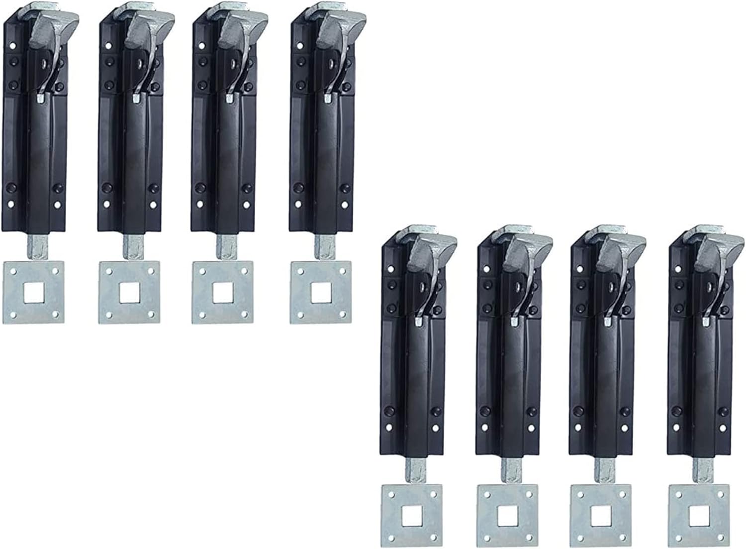 Adonai Hardware 7.50" "Dionysius Heavy Duty Wrought Cast Iron Foot Bolts Latches (1, Antique Brass) for Vintage Wooden Barn Doors, Gates, Security, DIY Easy Installation, Fences and Farmhouse